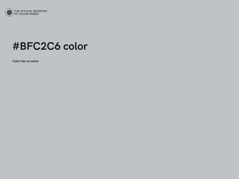 #BFC2C6 color image