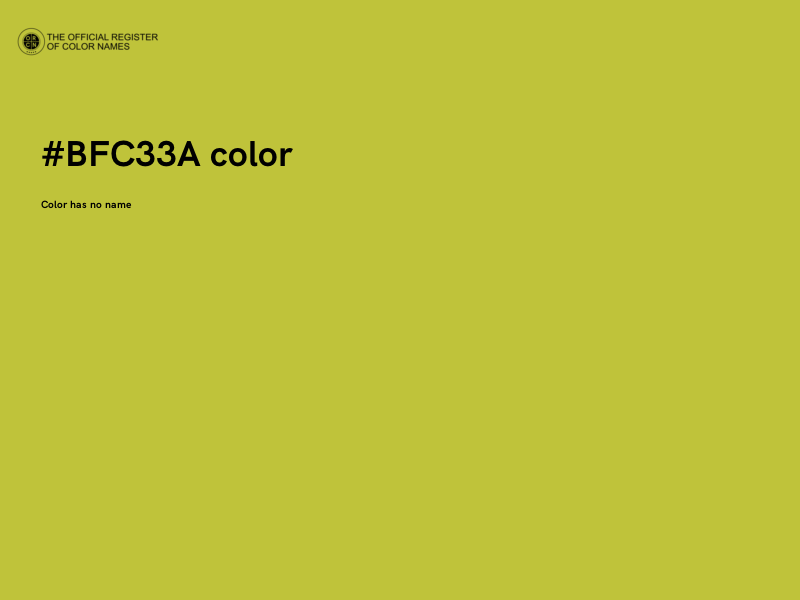 #BFC33A color image