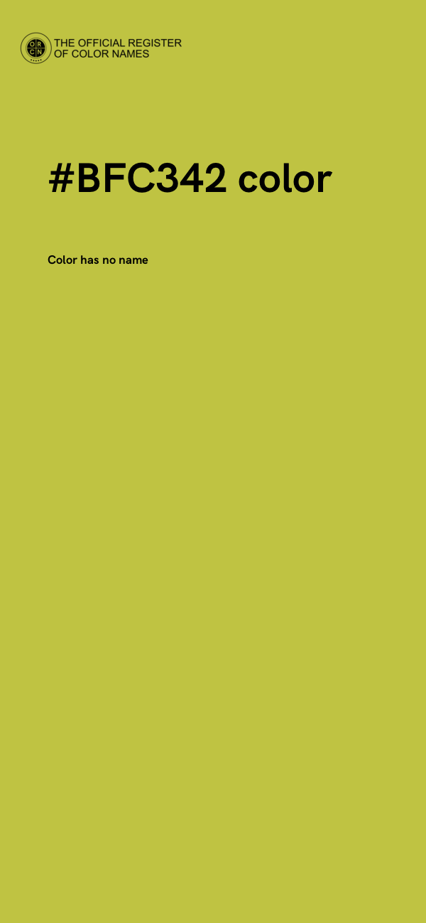 #BFC342 color image