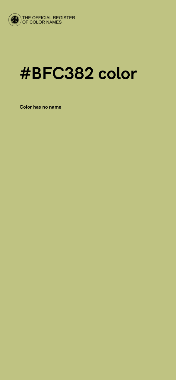#BFC382 color image