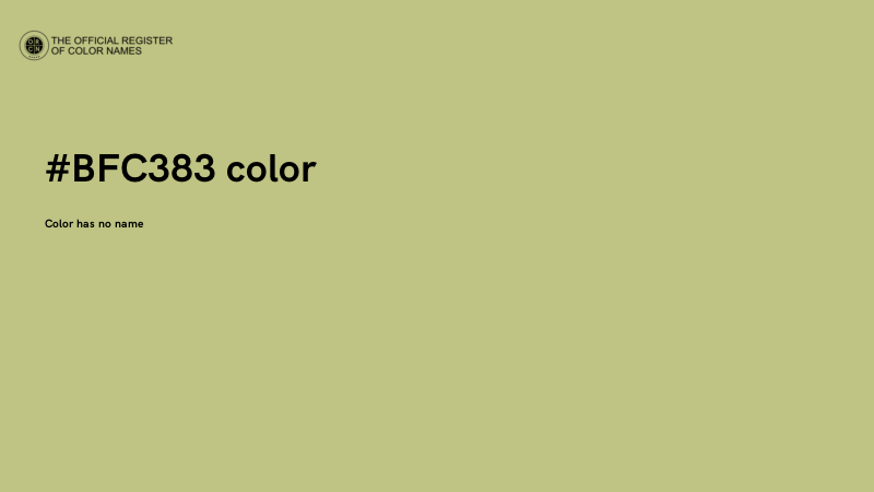 #BFC383 color image