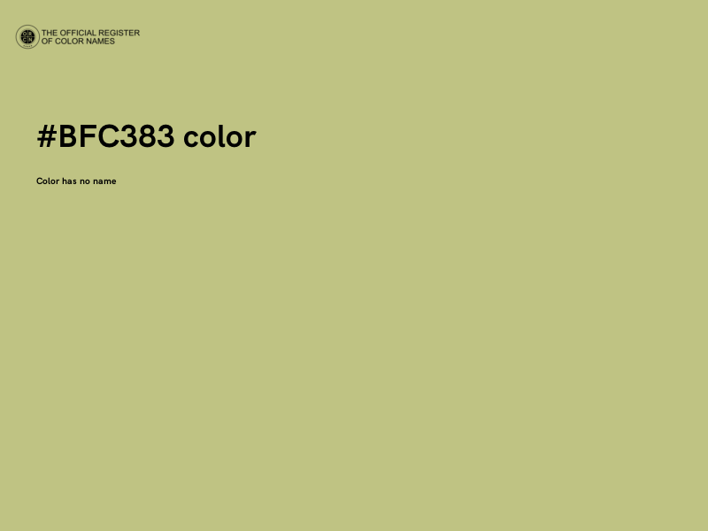 #BFC383 color image