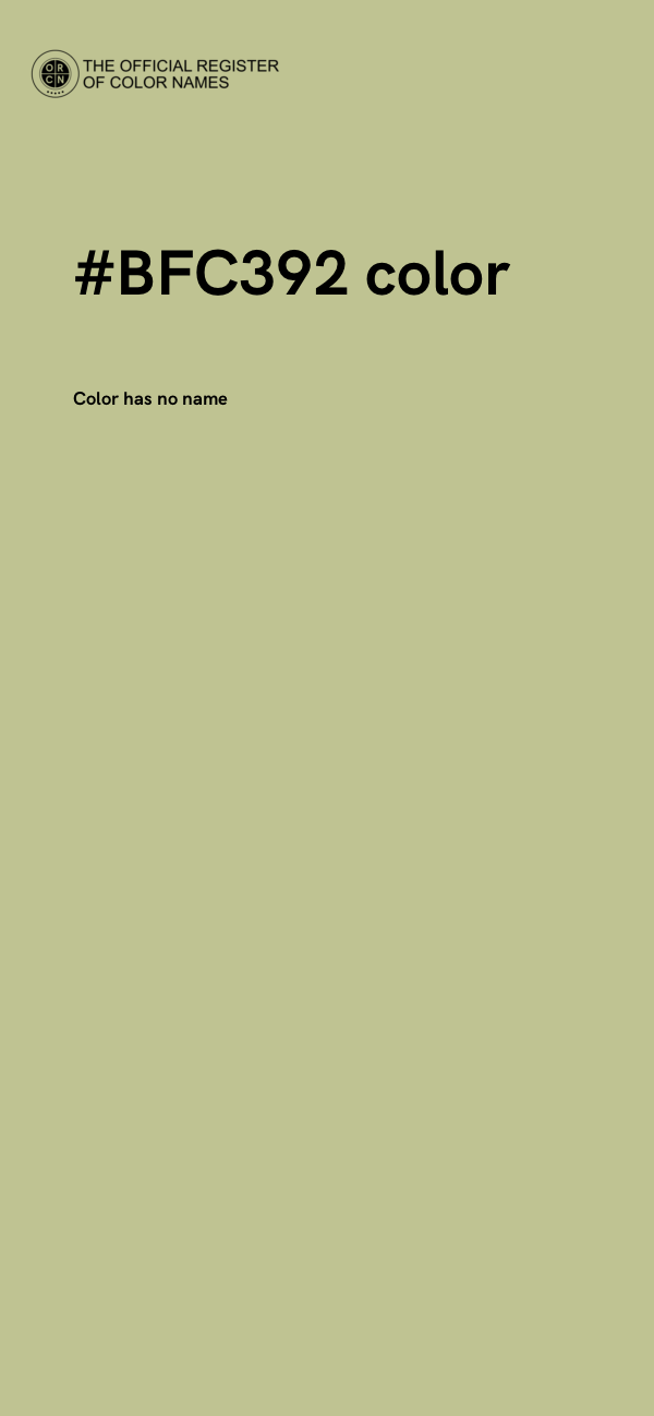 #BFC392 color image