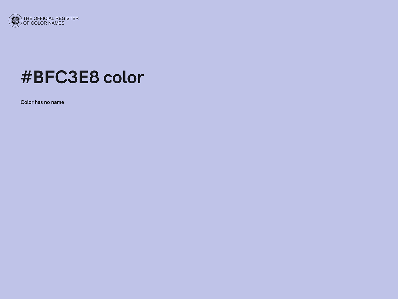 #BFC3E8 color image