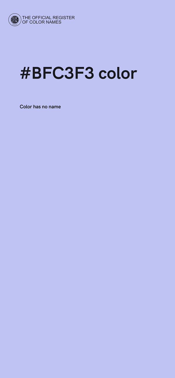 #BFC3F3 color image