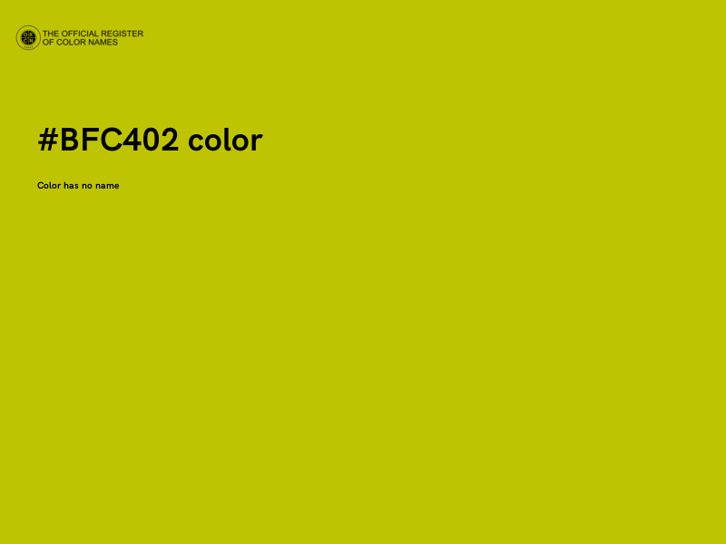 #BFC402 color image