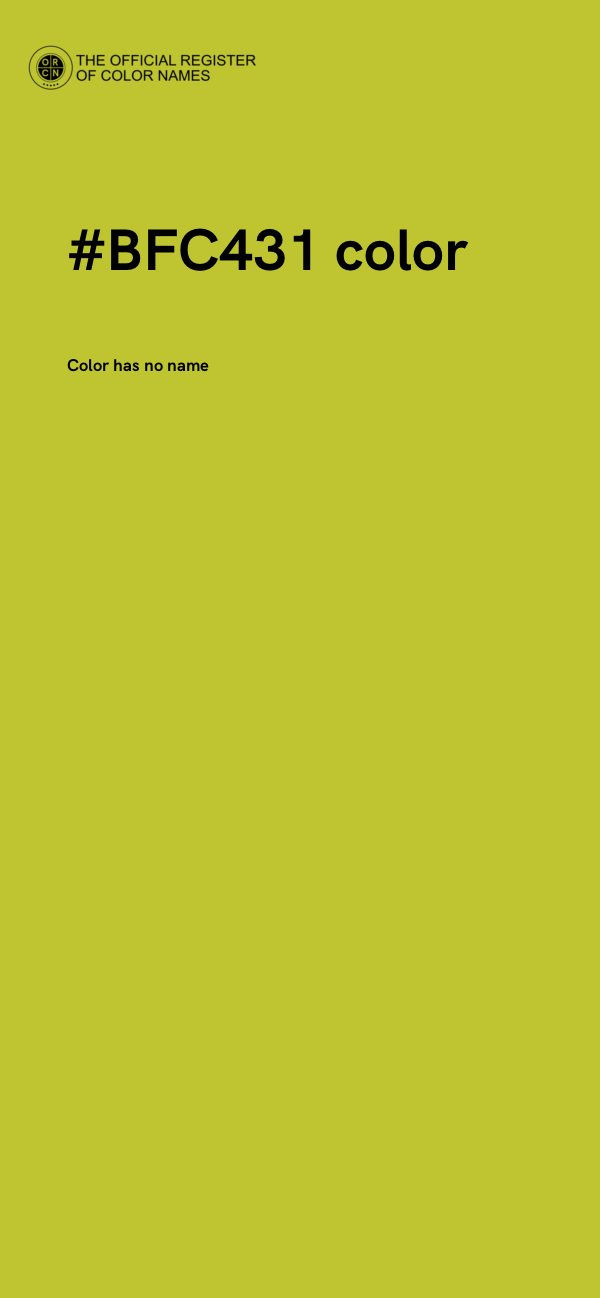 #BFC431 color image