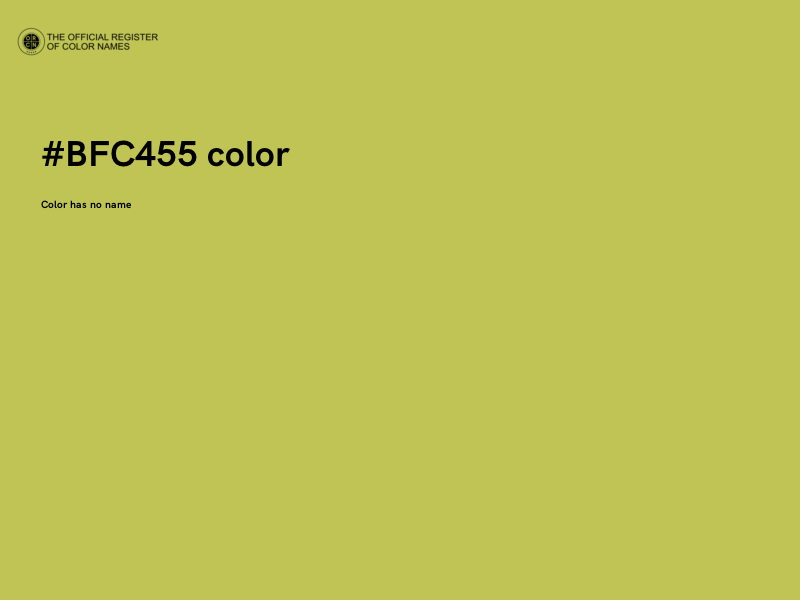 #BFC455 color image