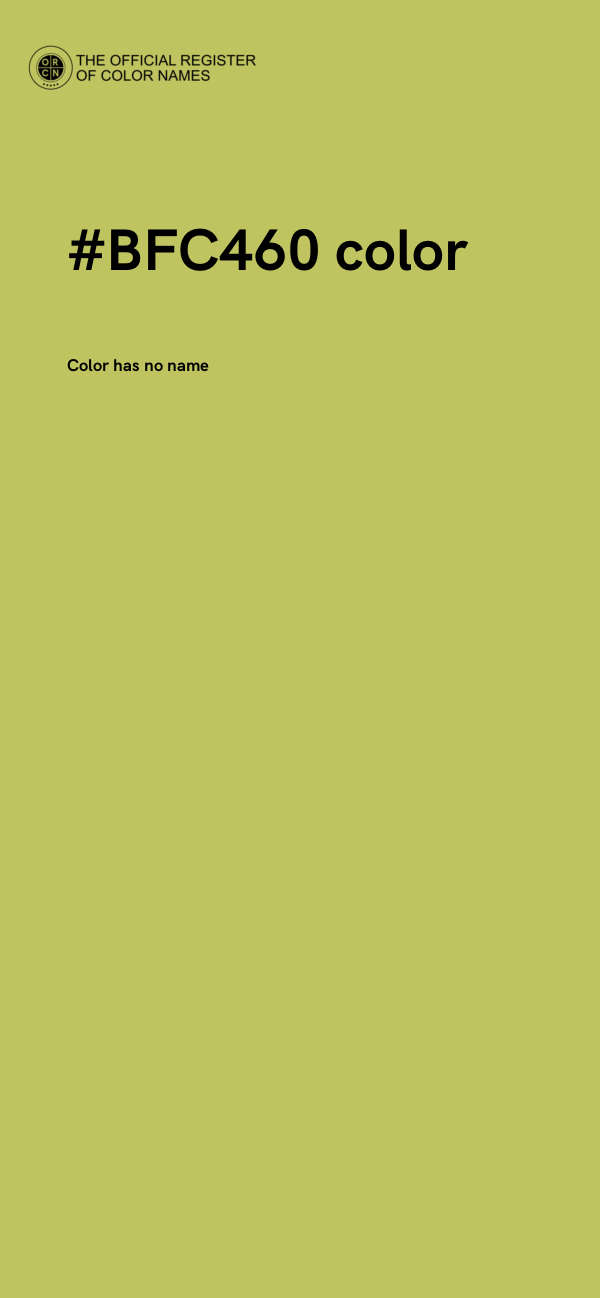 #BFC460 color image