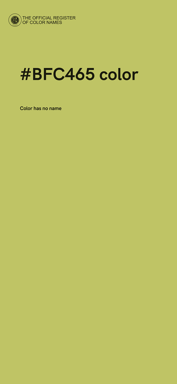 #BFC465 color image