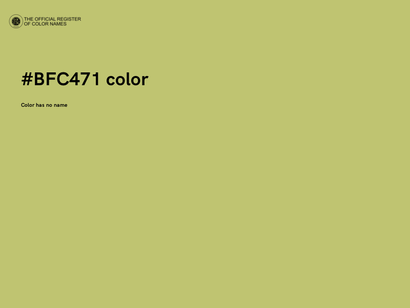 #BFC471 color image