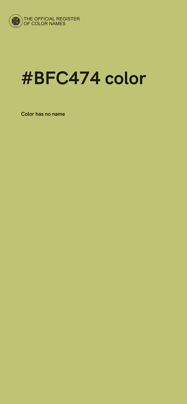 #BFC474 color image