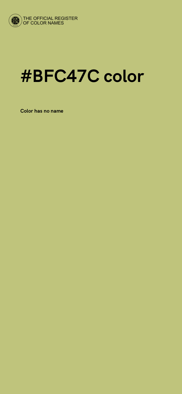#BFC47C color image