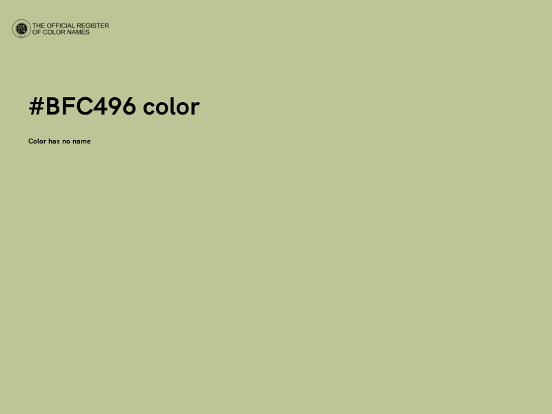 #BFC496 color image