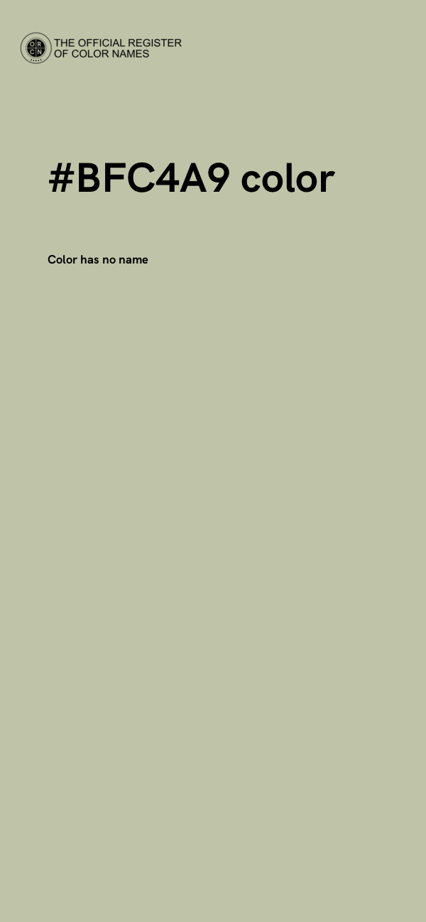 #BFC4A9 color image