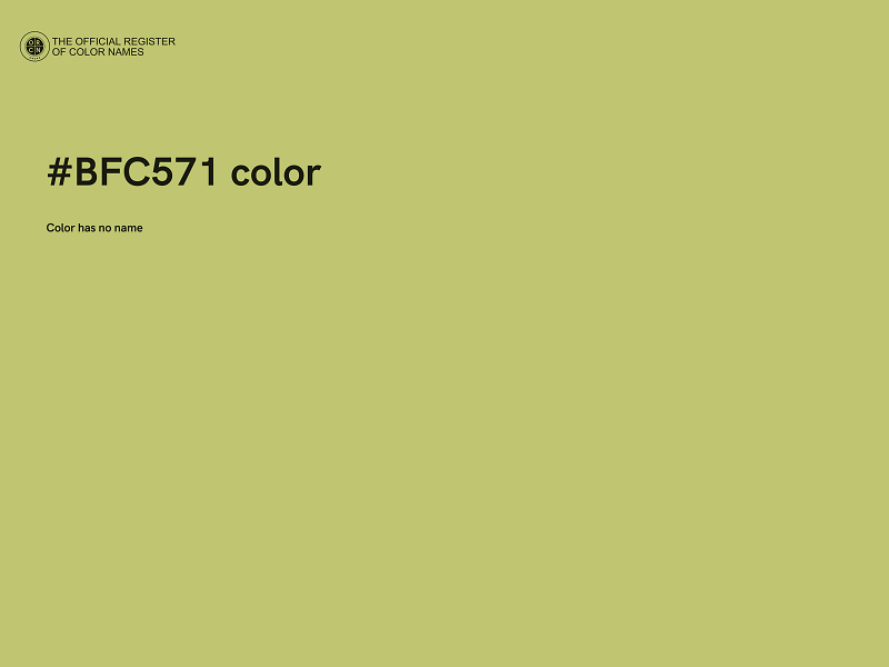 #BFC571 color image