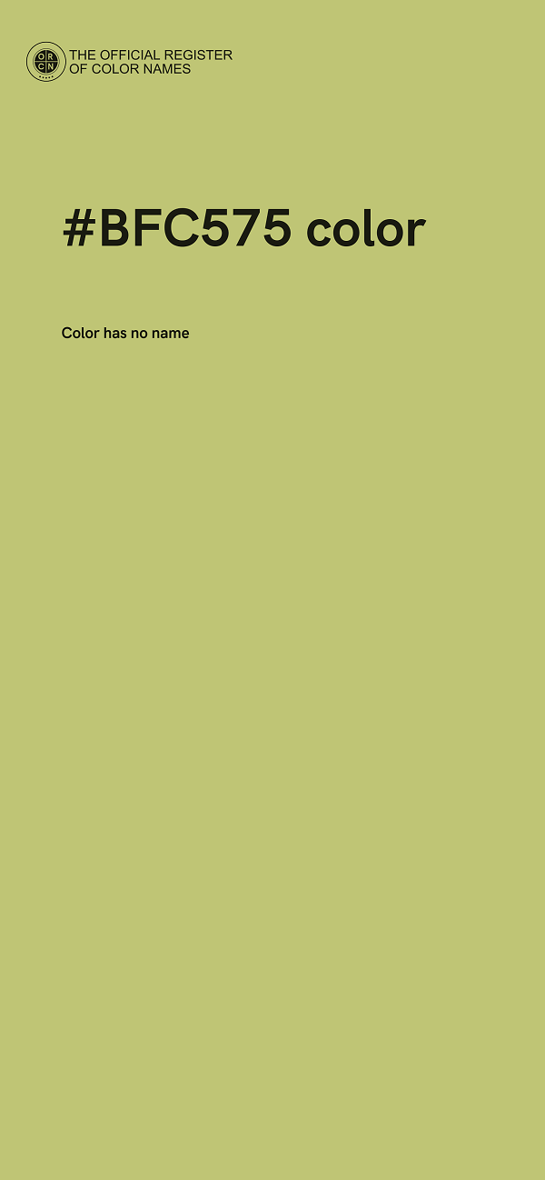 #BFC575 color image