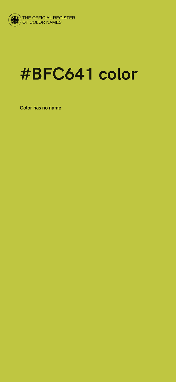 #BFC641 color image