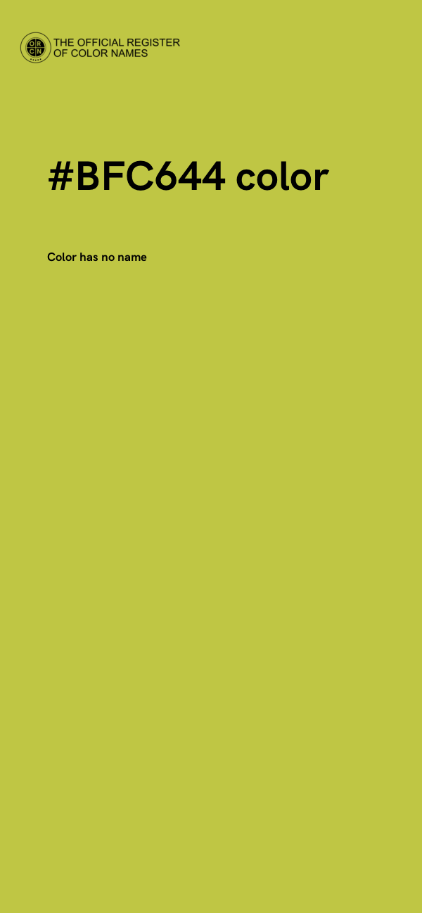 #BFC644 color image