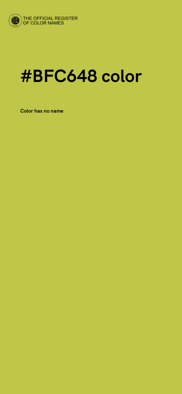 #BFC648 color image