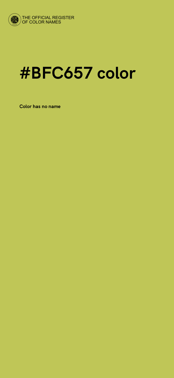 #BFC657 color image