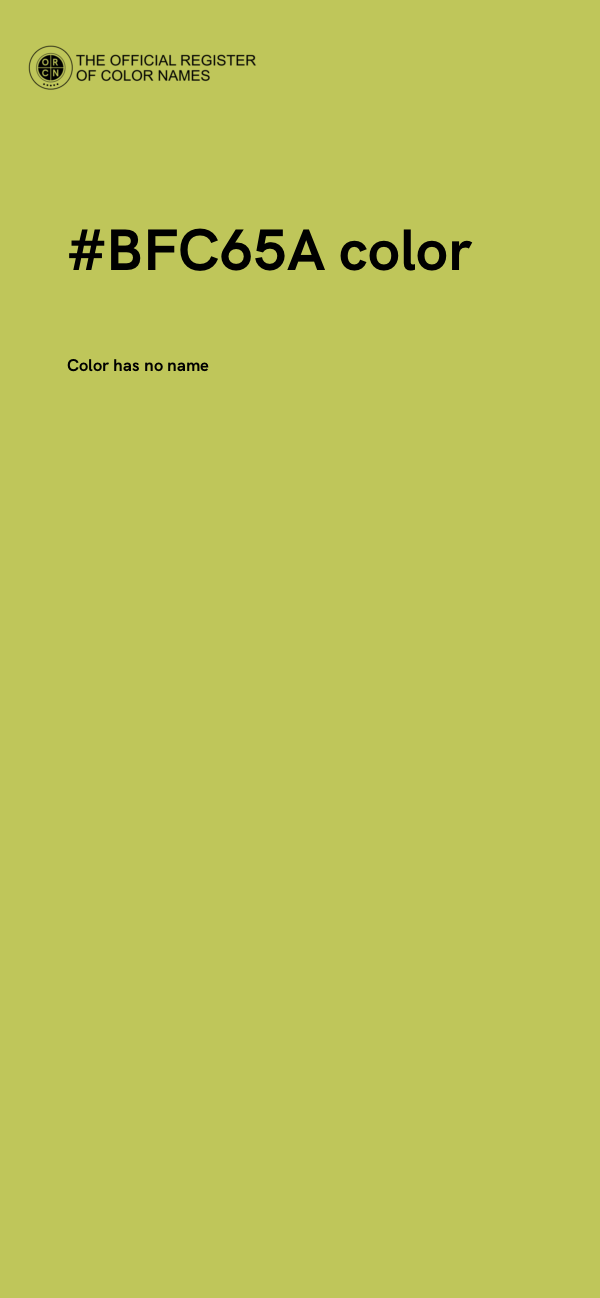 #BFC65A color image