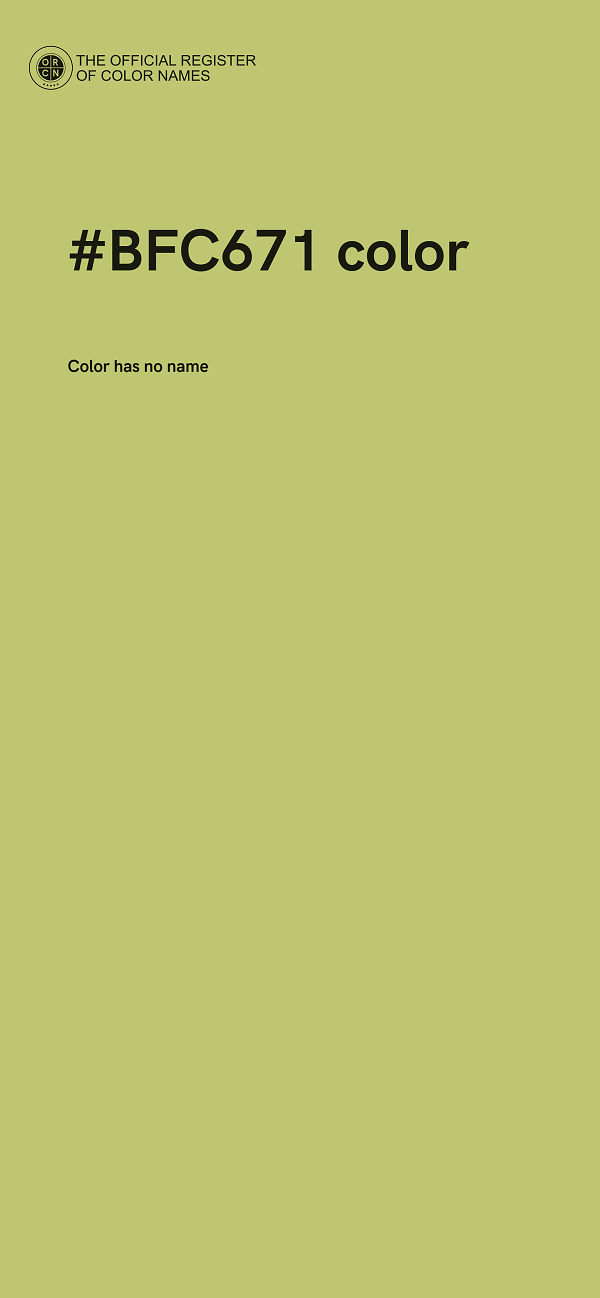 #BFC671 color image