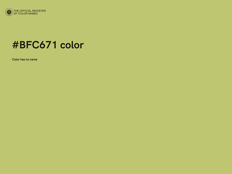 #BFC671 color image
