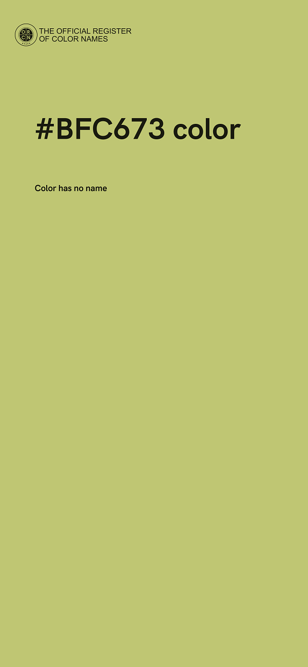 #BFC673 color image