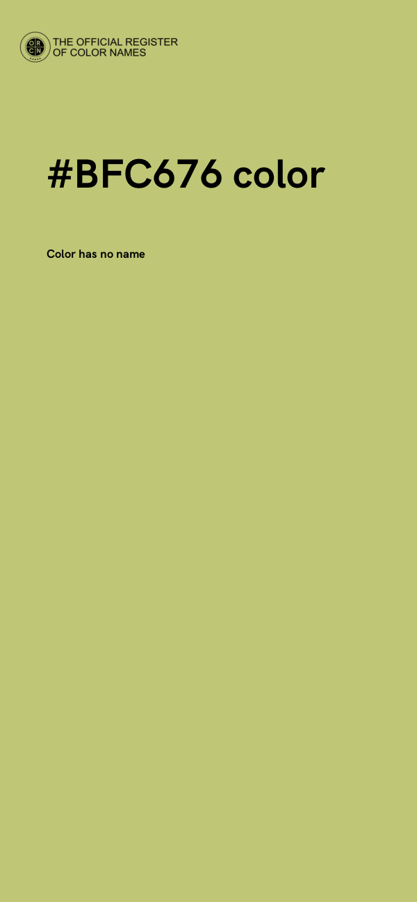 #BFC676 color image