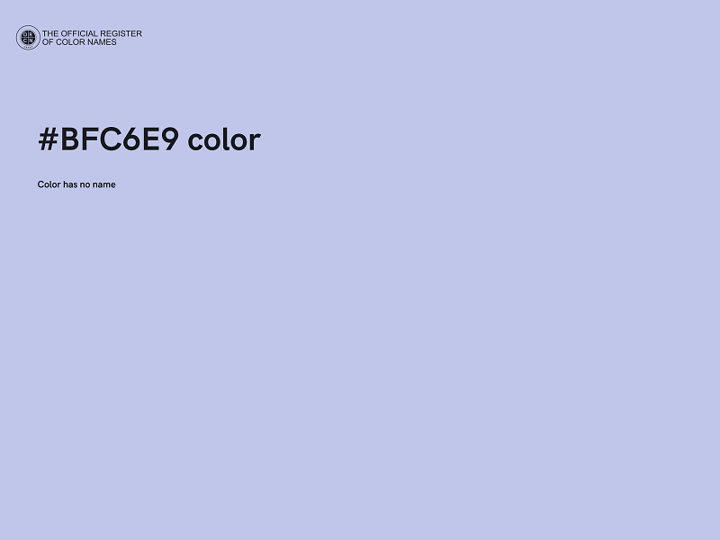 #BFC6E9 color image