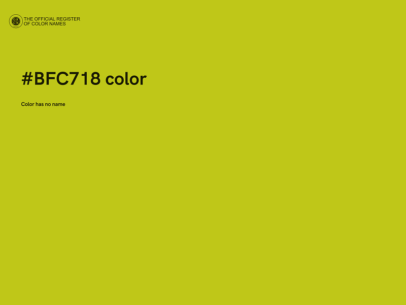 #BFC718 color image