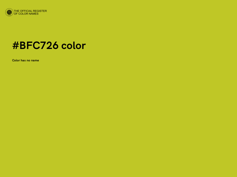 #BFC726 color image