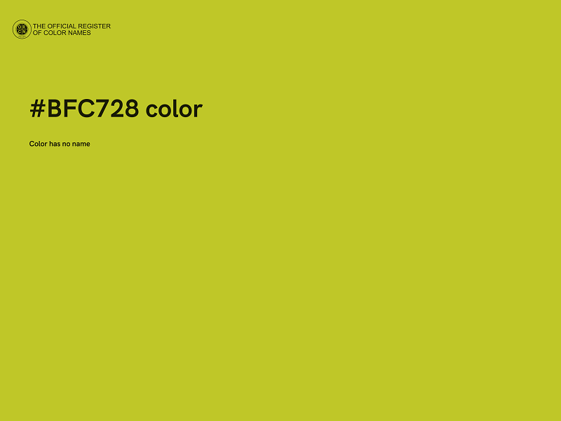 #BFC728 color image