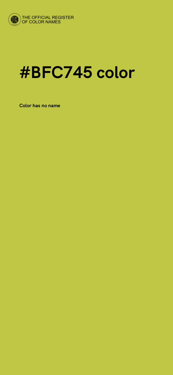 #BFC745 color image