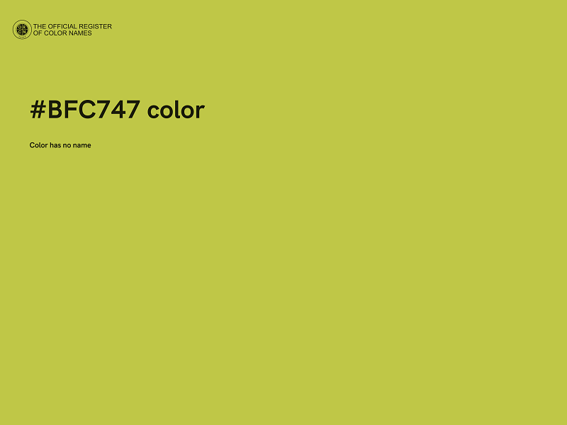 #BFC747 color image