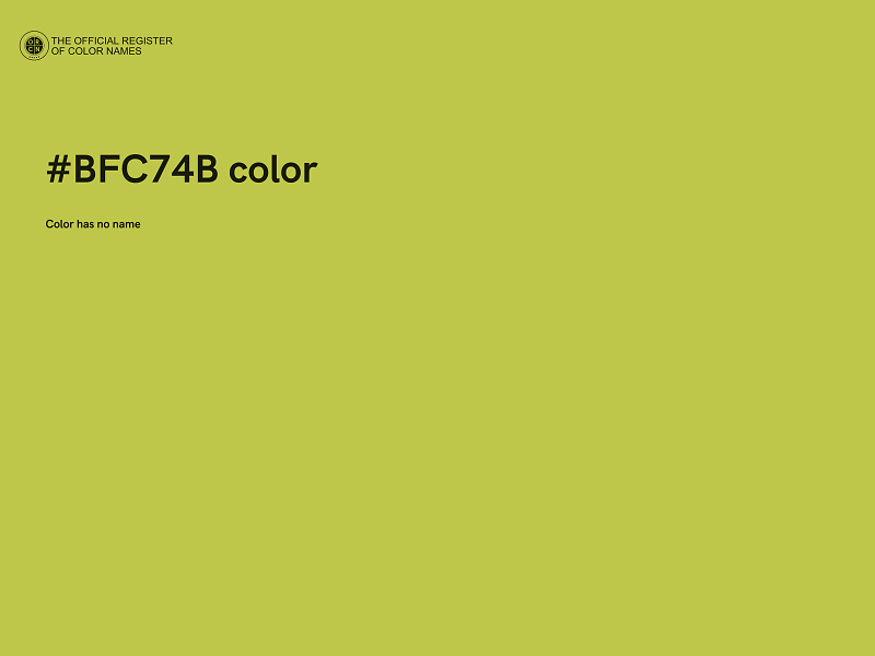 #BFC74B color image