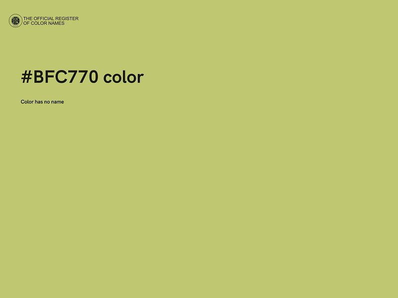 #BFC770 color image