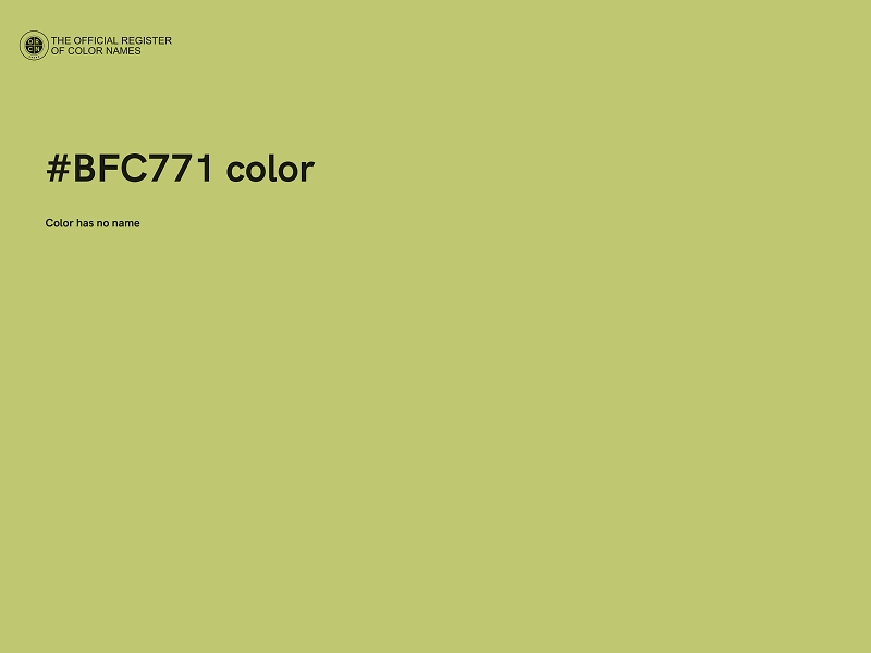 #BFC771 color image