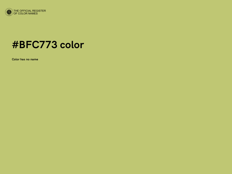 #BFC773 color image