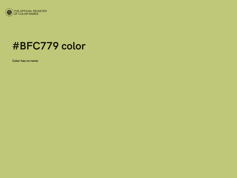 #BFC779 color image