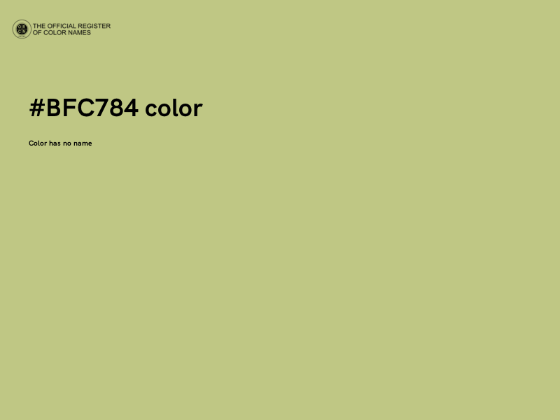 #BFC784 color image