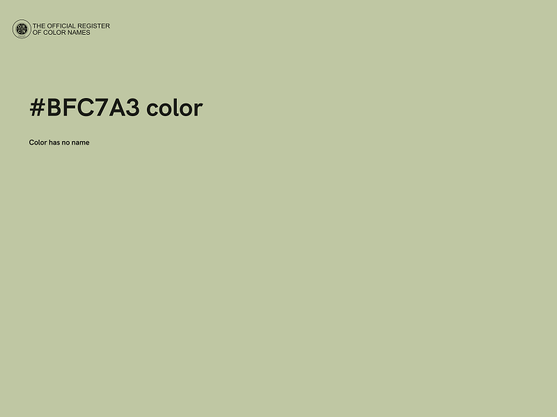 #BFC7A3 color image