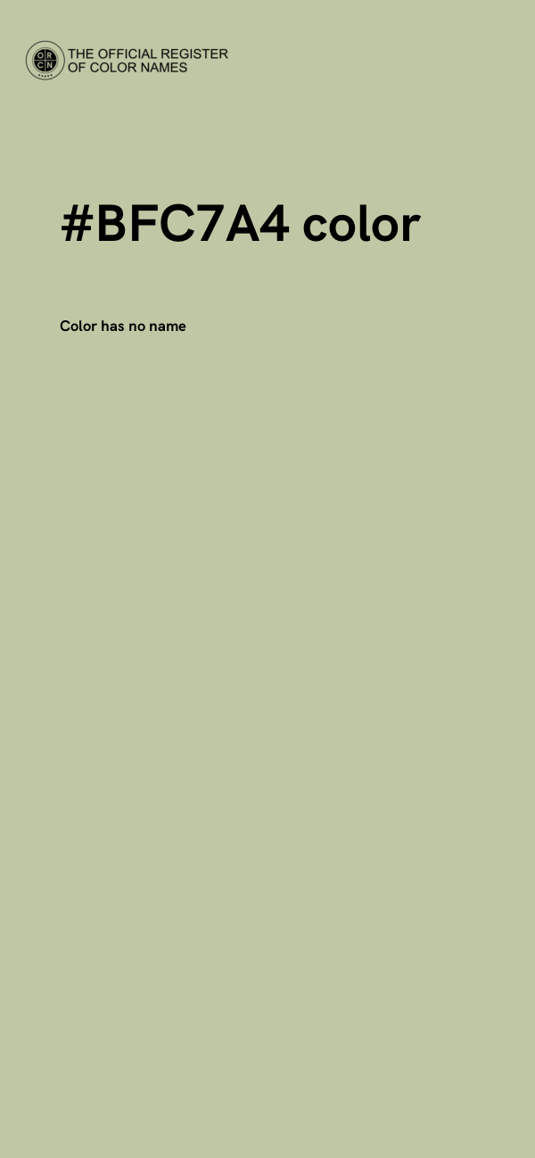 #BFC7A4 color image