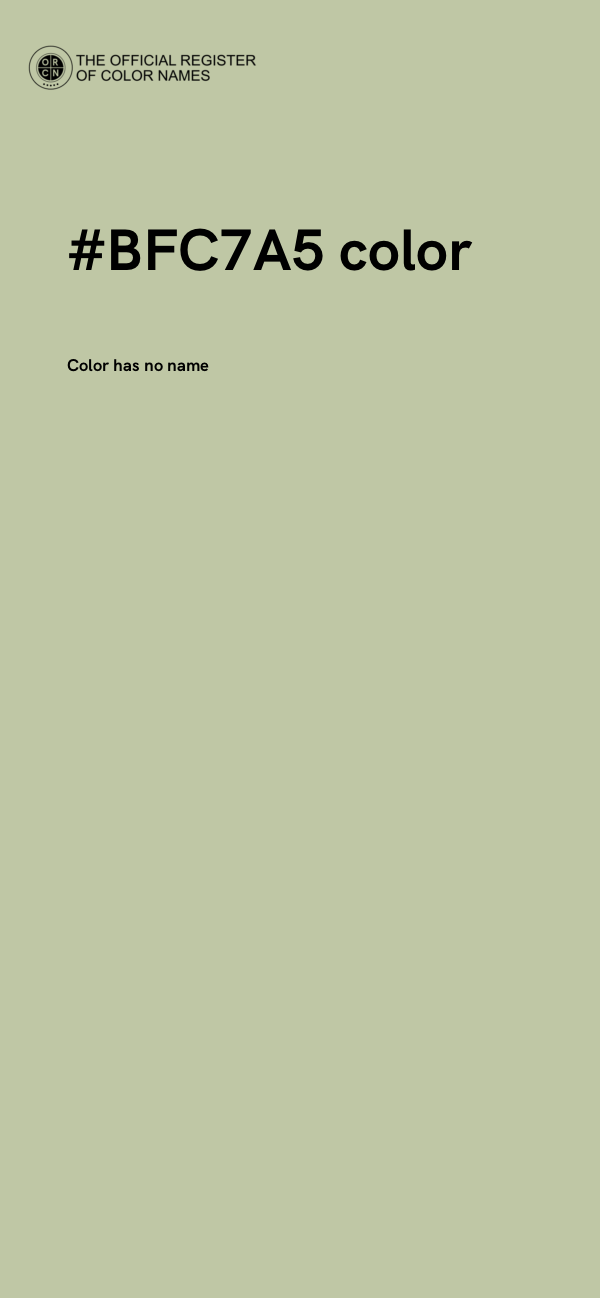 #BFC7A5 color image