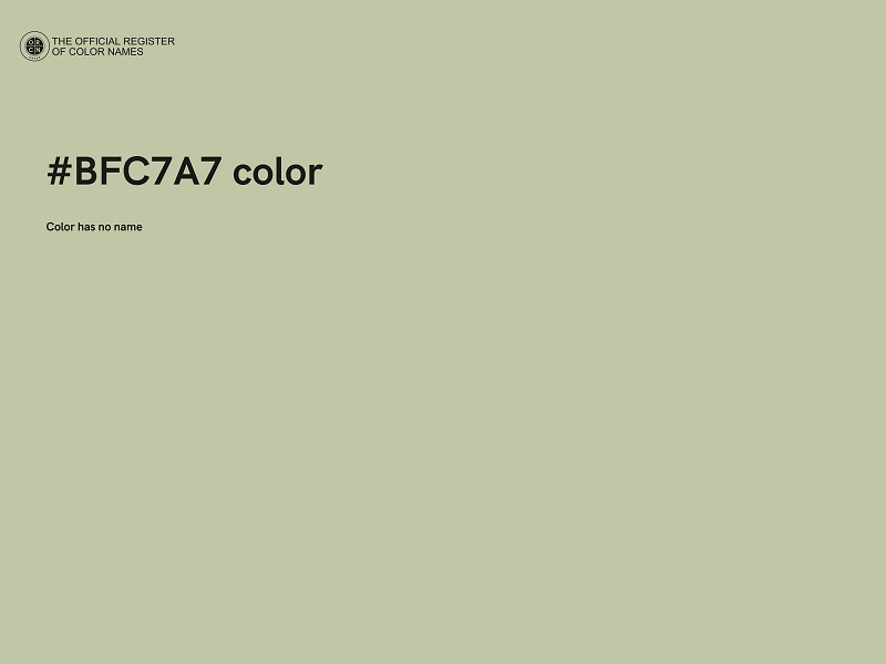 #BFC7A7 color image