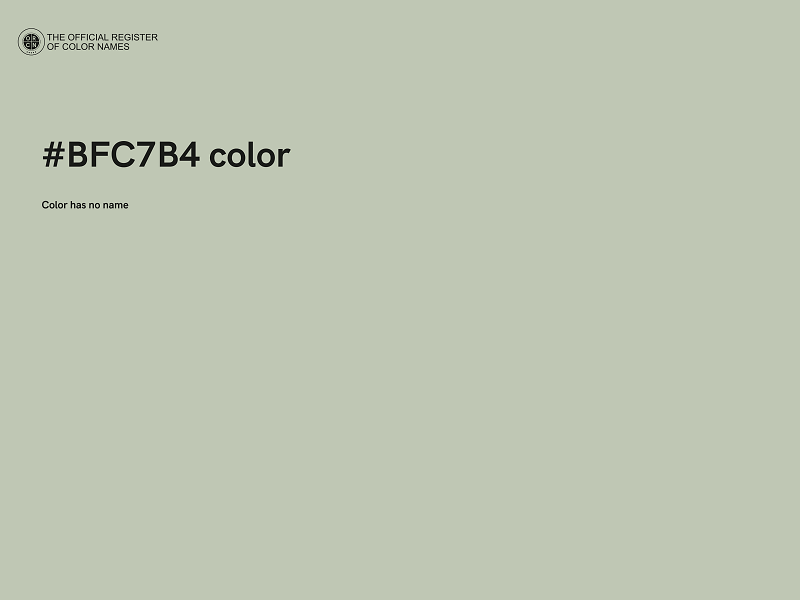 #BFC7B4 color image