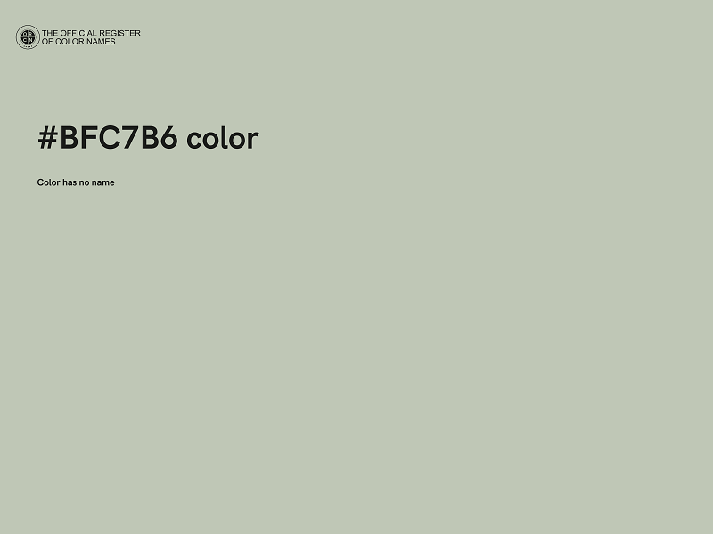 #BFC7B6 color image