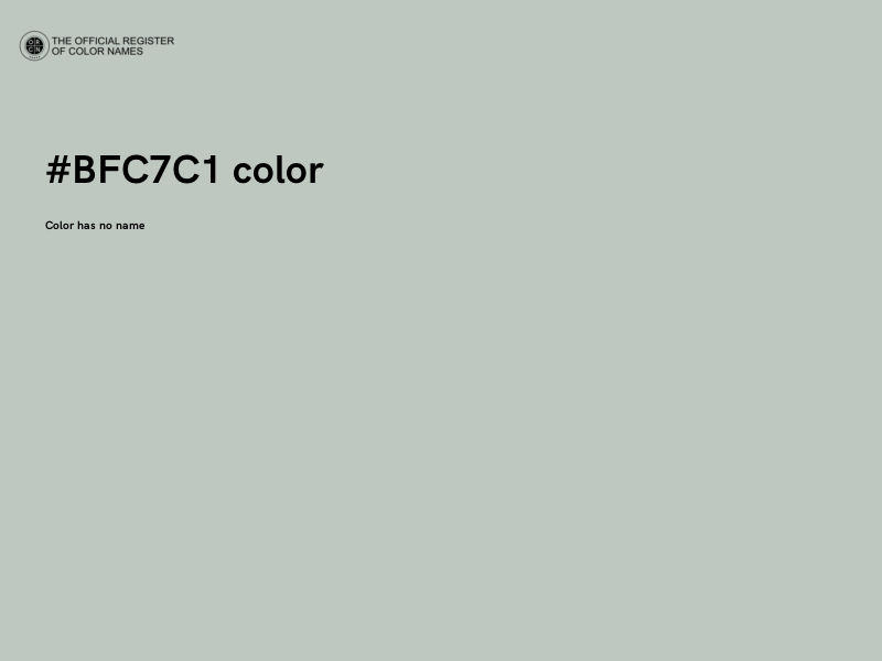 #BFC7C1 color image