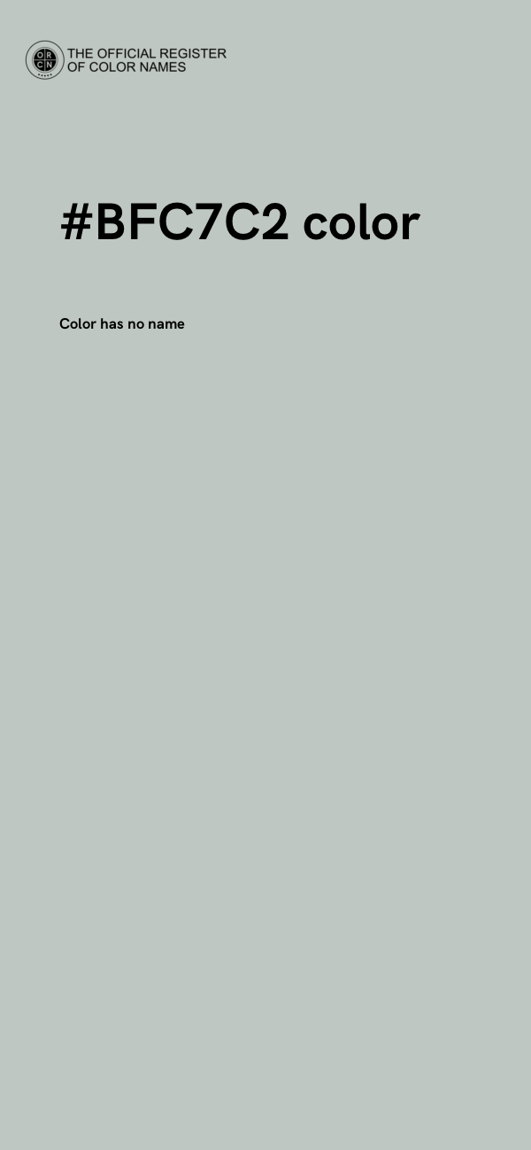 #BFC7C2 color image